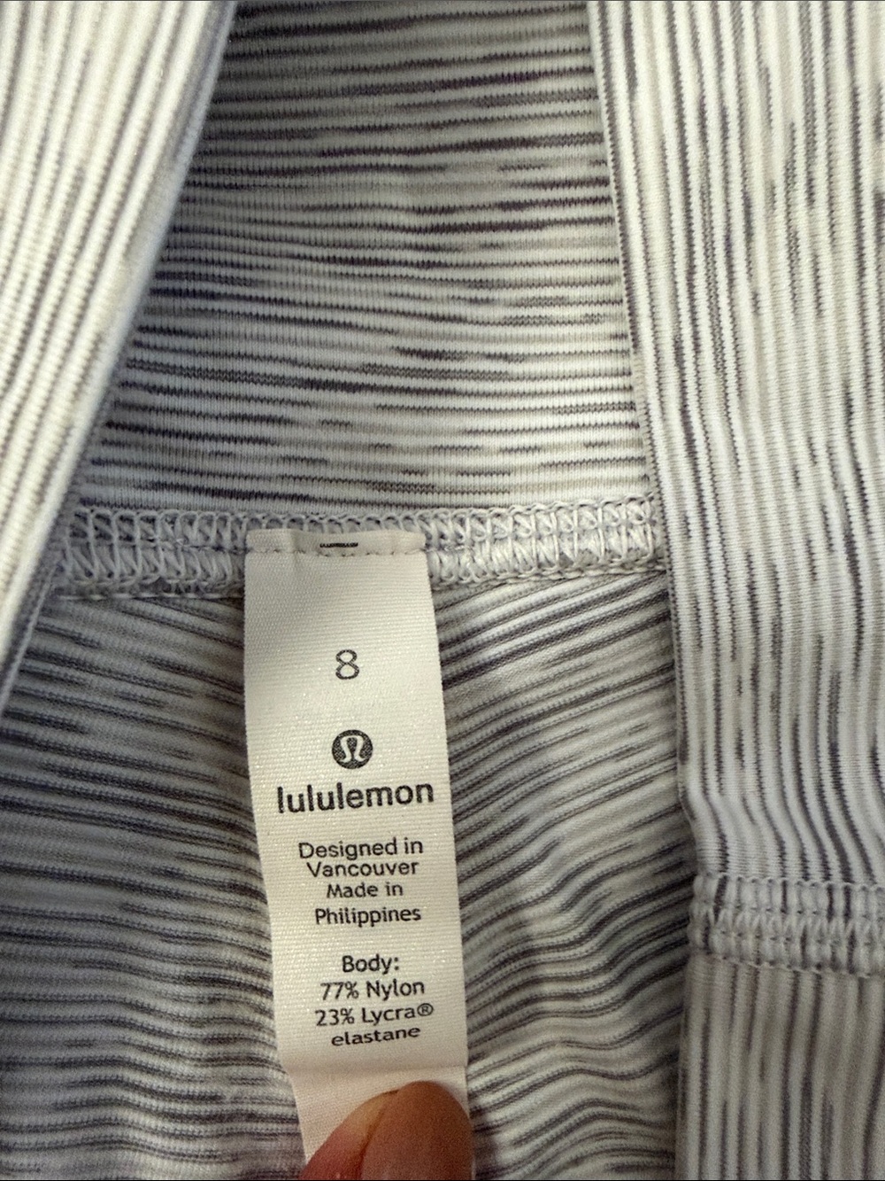 lululemon women’s Light Gray/white Striped Joggers